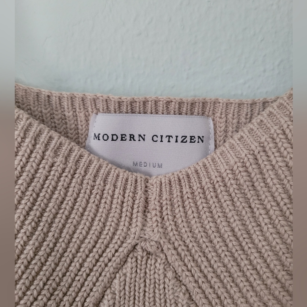 Ribbed Knit Tank in Dusty Blush/Cream - Modern Citizen - Medium - Picture 3 of 3